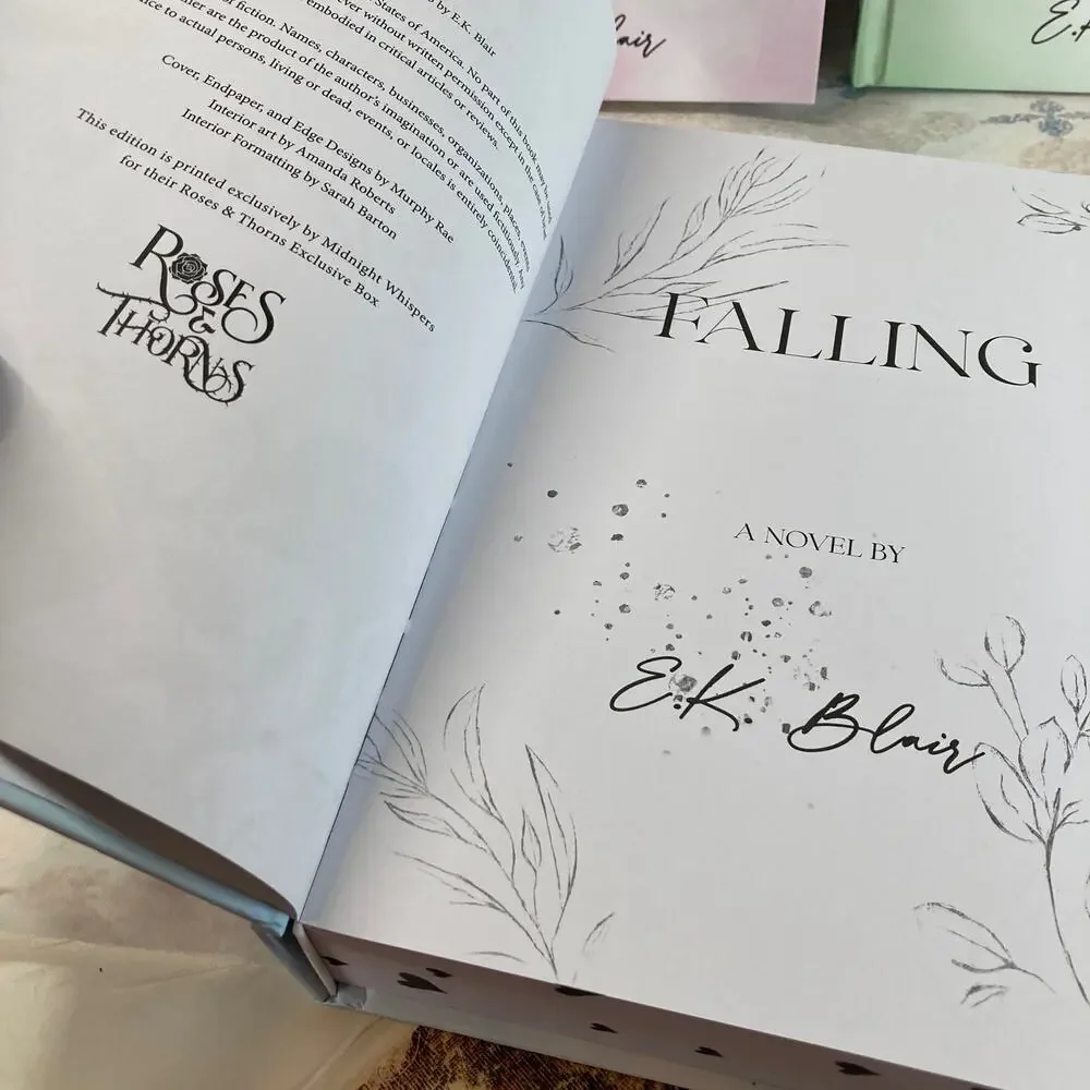 Roses & Thorns Box Fading-Freeing-Falling 3-Book Set by E.K. Blair HC Signed